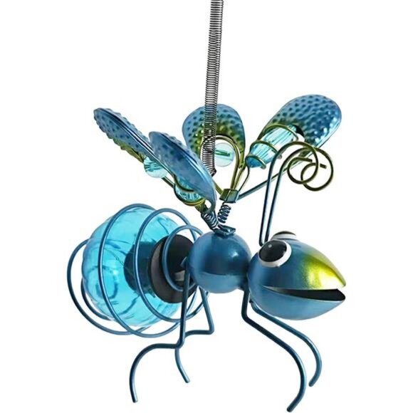 Solar Lantern Garden Decor, LED Hanging Solar Dragonfly Decoration - Picture 1 of 7